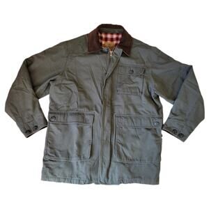VTG Redhead Mens XL Green Canvas Corduroy Farmcore Barn Coat Chore Jacket
